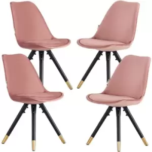 Sophie Retro Chairs Set of 4 Pink