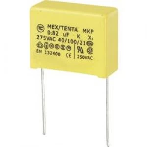 MKP X2 suppression capacitor Radial lead 0.82 uF 275 V AC 10 22.5mm L x W x H 26 x 11 x 20 mm MKP X2