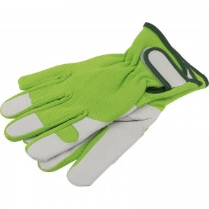 Draper Expert Heavy Duty Garden Gloves Grey / Green L