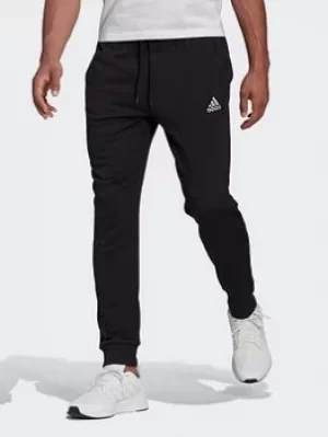 adidas Essentials French Terry Tapered Cuff Joggers, Black, Size 2XL, Men