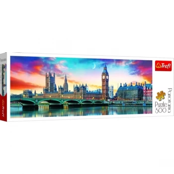 Trefl Panorama Big Ben & Palace Of Westminster Jigsaw - 500 Piece
