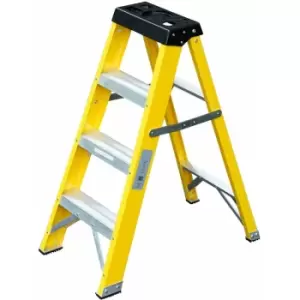 0.8m fibreglass Swingback Step Ladders 4 Tread Professional Lightweight Steps