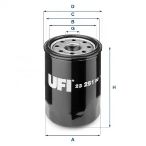 2325100 UFI Oil Filter Oil Spin-On