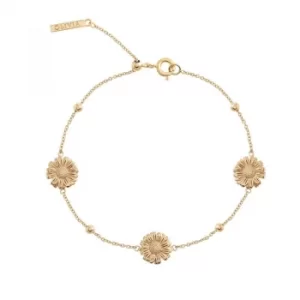 Ladies Olivia Burton Gold Plated Flower Show Daisy Chain Bracelet