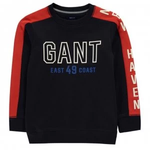 Gant Colour Block Sweatshirt - Evening Blue433