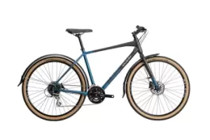 2021 Raleigh Strada City Crossbar Hybrid Bike in Black and Blue