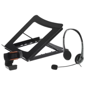 Maplin Back to Uni Kit with High Definition Webcam, USB Headset & Laptop Stand