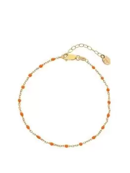 Hot Diamonds HD X JJ Ocean Bracelet - Orange, Gold, Women
