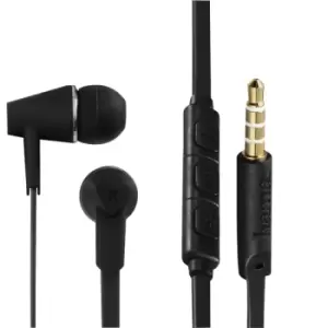 Hama Joy Headphones In-Ear Microphone Flat Ribbon Cable Black
