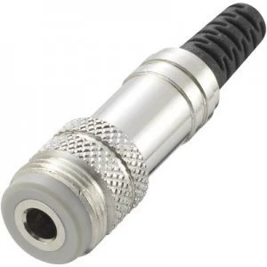 3.5mm audio jack Socket straight Number of pins 4 Stereo Silver Conrad Components