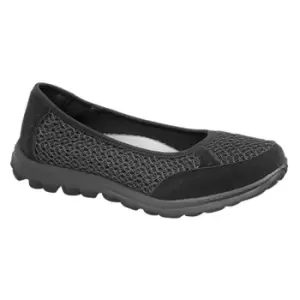 Boulevard Womens/Ladies Slip On Memory Foam Shoes (4 UK) (Black)