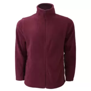 Russell Mens Full Zip Outdoor Fleece Jacket (XS) (Burgundy)