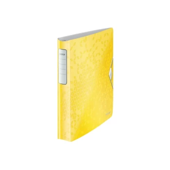 Active WOW SoftClick Ring Binder, 30 MM, 4 D Ring, A4, Yellow - Outer Carton of 5