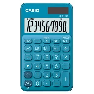 Casio My Style 10 Digit Handheld Calculator - Blue