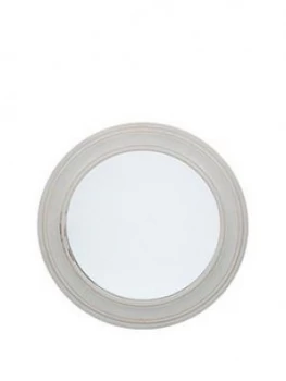 Pacific Lifestyle Washed Grey Wood Round Wall Mirror