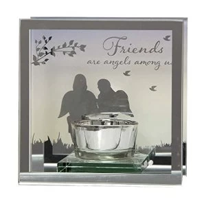 Reflections Of The Heart Mirror Tealight Holder - Friends