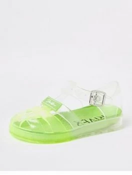 River Island Mini Prolific Jelly Sandals Green Size 9 Years Boys
