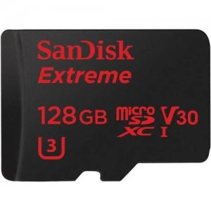 SanDisk Extreme memory card 128GB MicroSDXC Class 10 UHS-I