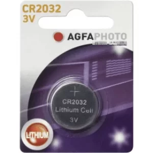Agfaphoto CR2032 3V Lithium Coin Cell Battery (1 Pack)