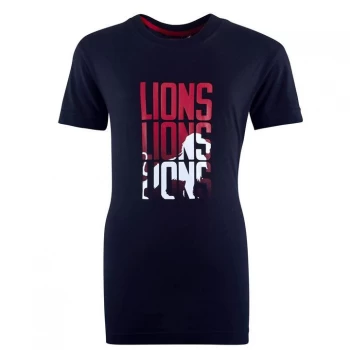 Canterbury British and Irish Lions T Shirt Junior - Black/White