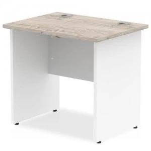 Trexus Slim Rectangular Desk Panel End Leg 800x600mm Grey OakWhite Ref