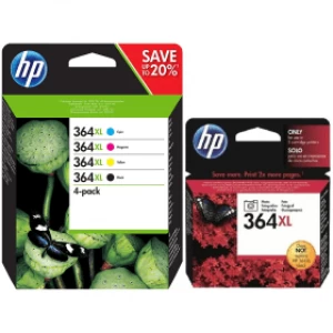 HP 364XL Photo Black and CMYK Ink Cartridge