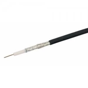 Labgear Black Single 1mm CCS 75Ohm RG6 Digital Satellite Aerial Cable With Foam Filled PE and Aluminium Foil 27600AL/27615AL - 100 Meter
