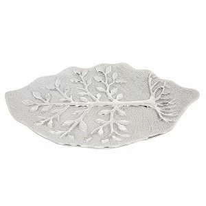 Tree of Life Leaf Plate Champagne Ornament