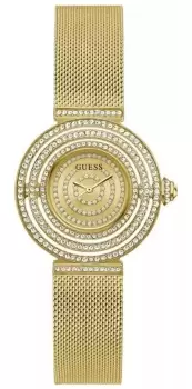 Guess GW0550L2 Womens Gold Crystal Dial Gold Tone Steel Watch