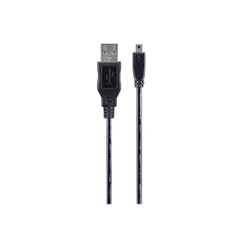 PRAKTICA USB-A 2.0 to 8 Pin Mini USB Cable - Black, 0.5m (Fits Z250 & WP240)