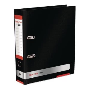 Black n Red by Elba A4 80mm Lever Arch File Black