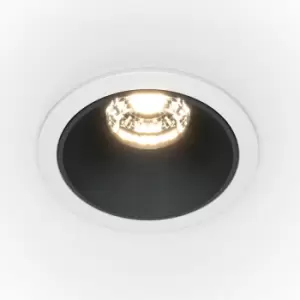 Maytoni Lighting - Maytoni Maytoni Alfa LED Round Recessed Downlight White, Black, 450lm, 3000K