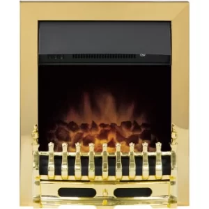 Adam Blenheim Brass Inset Electric Fire Coal Heater Heating Real Flame Effect