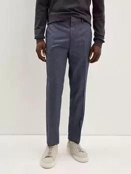 Burton Menswear London Burton Slim Texture Trousers, Blue, Size 36R, Men