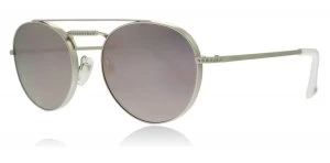 Valentino VA2004B Sunglasses Shiny Sandblast Silver 30195R 51mm