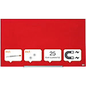 Nobo Widescreen Glass Board Glass Red 99.3 x 55.9 cm