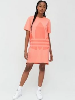 adidas Originals Large Logo Dress - Pink, Size 10, Women