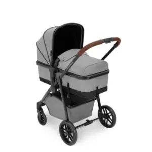 Ickle Bubba Moon 3 in 1 Travel System ISOFIX - Space Grey on Black with Tan Handles