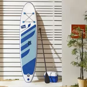 Neo 10' x 30 x 5 Inflatable Paddle Paddleboard Stand Up Board Non-Slip Deck Aluminium Paddle, ISUP Accessories Pump Carry Bag Fins