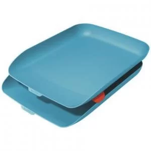 Leitz Cosy Letter Tray; Set of 2 A4; Calm Blue