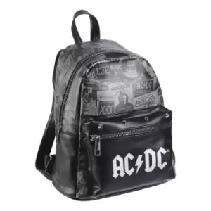 AC/DC Faux Leather Backpack Collage