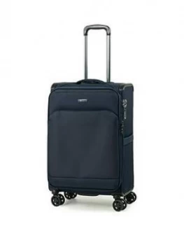 Rock Luggage Georgia Medium 8-Wheel Suitcase - Navy
