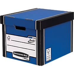 Fellowes Bankers Box Premium Presto Storage Box BlueWhite Pack of 12