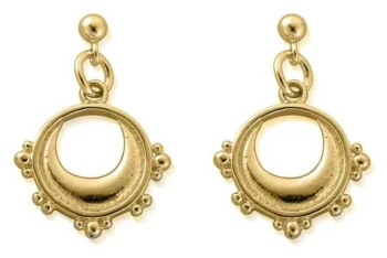 ChloBo Half Moon Drop Earrings 18ct Gold Plated GEST4006 Jewellery