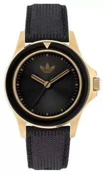 Adidas AOFH23015 EXPRESSION ONE Black Dial Black Nylon Strap Watch
