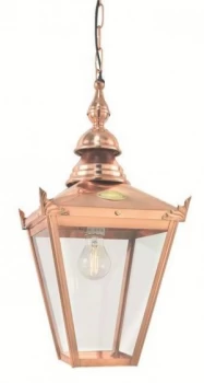 1 Light Outdoor Ceiling Chain Lantern Copper IP44, E27