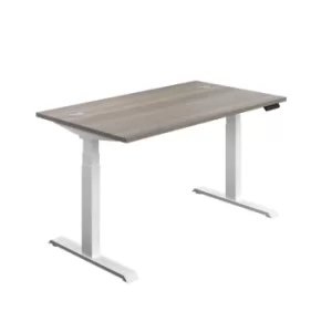 Economy Sit Stand Desk 1400 X 800 Grey Oak-White