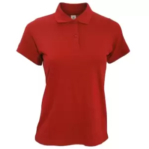 B&C Safran Pure Ladies Short Sleeve Polo Shirt (XS) (Red)