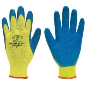 Polyco Gloves Latex Size 8 Yellow Blue