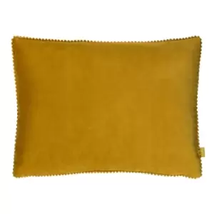 Cosmo Rectangular Velvet Cushion Ochre